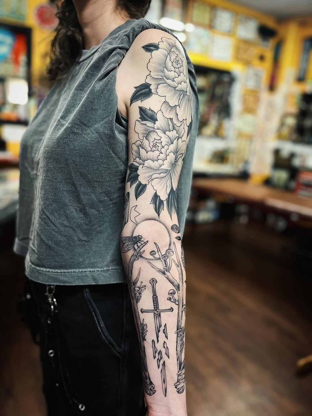 Tattoo by @amandahowtattoo — black_and_grey