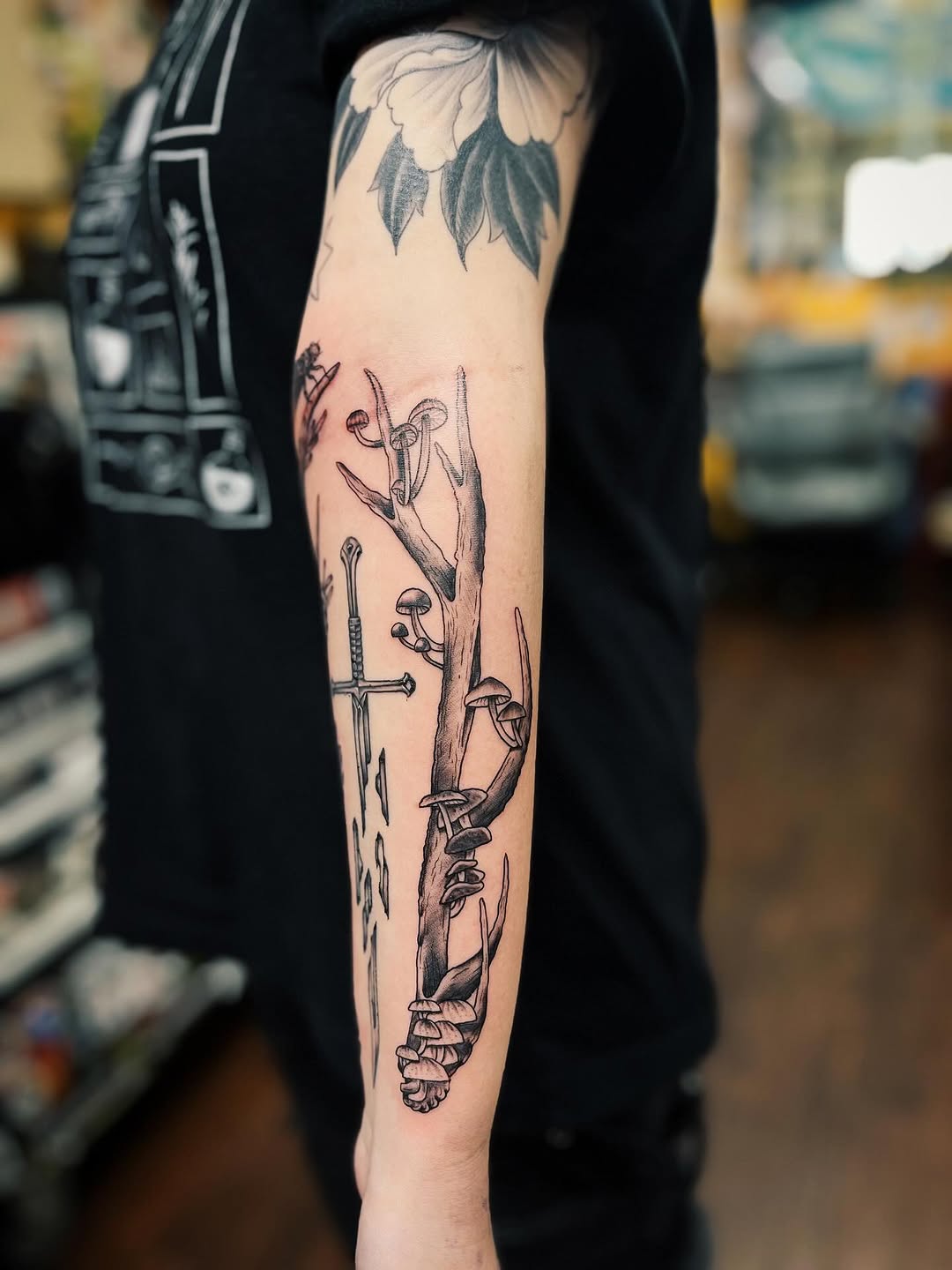 Tattoo by @amandahowtattoo — black_and_grey