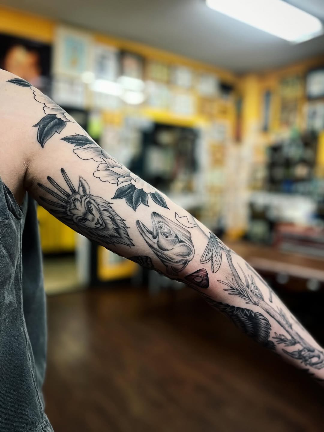 Tattoo by @amandahowtattoo — black_and_grey
