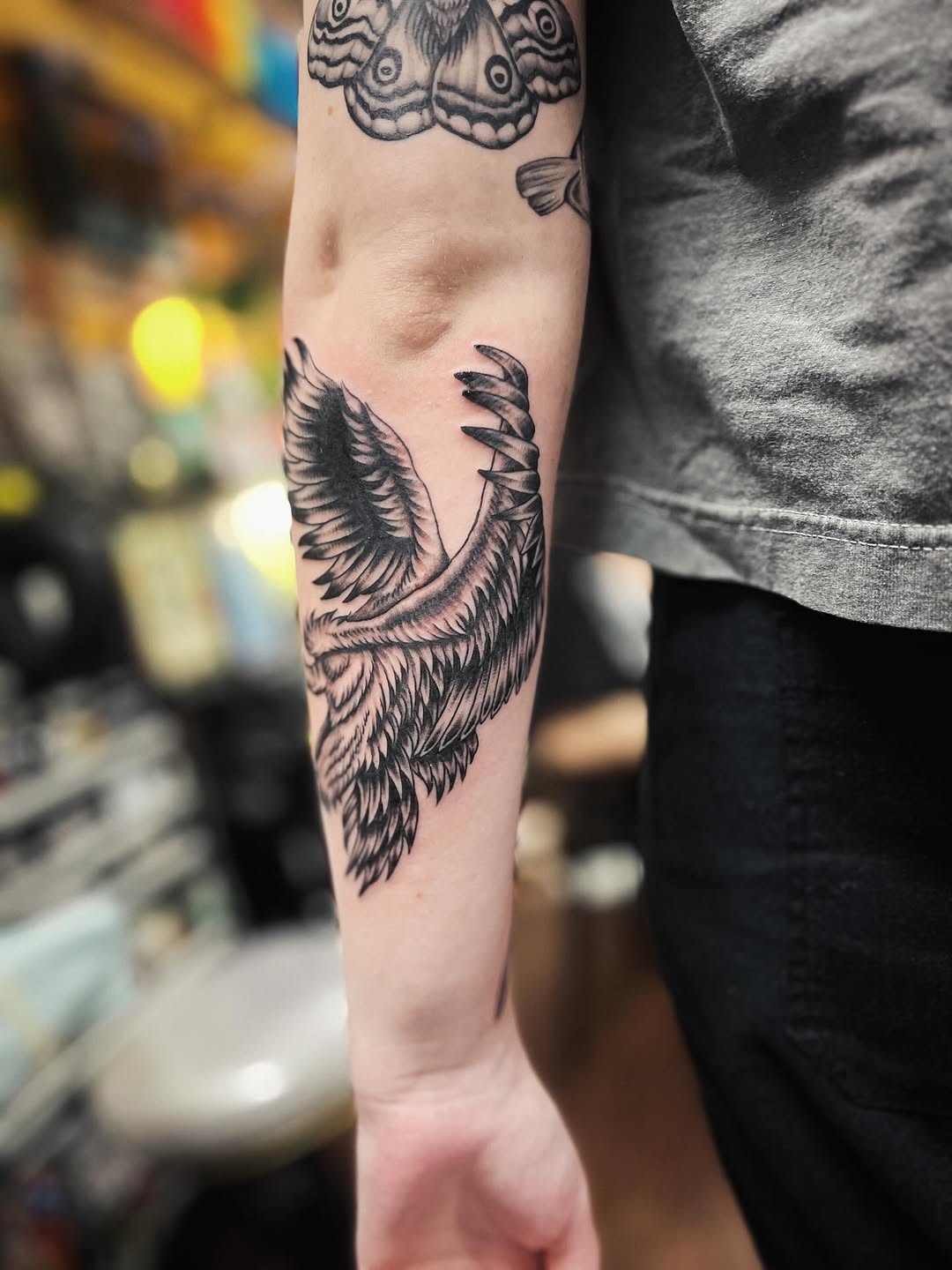 Tattoo by @amandahowtattoo — blackwork