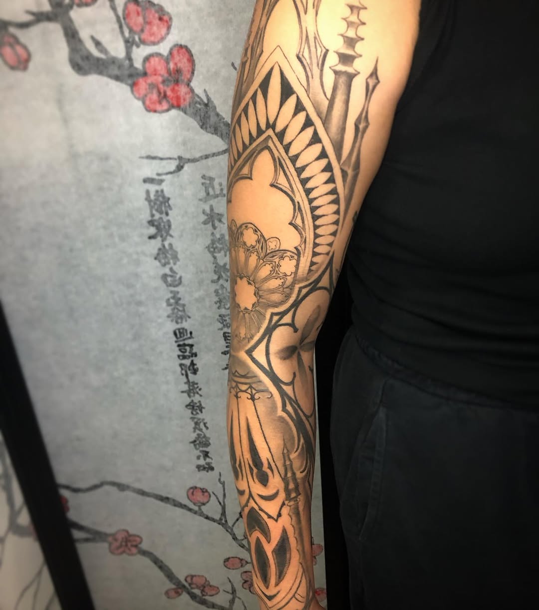 Tattoo by @cassandratattoos — blackwork, ornamental