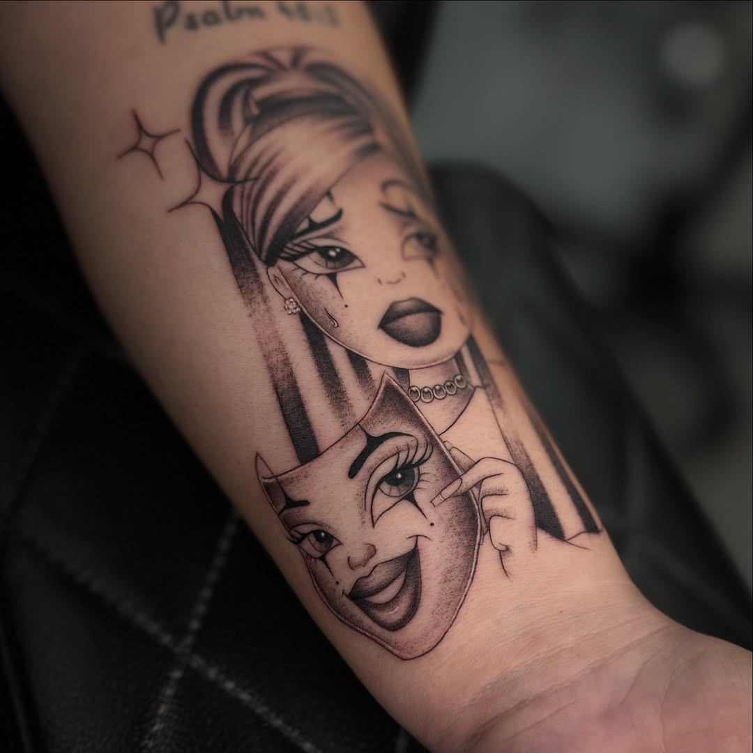 Tattoo by @619stephtattoos — chicano, black_and_grey