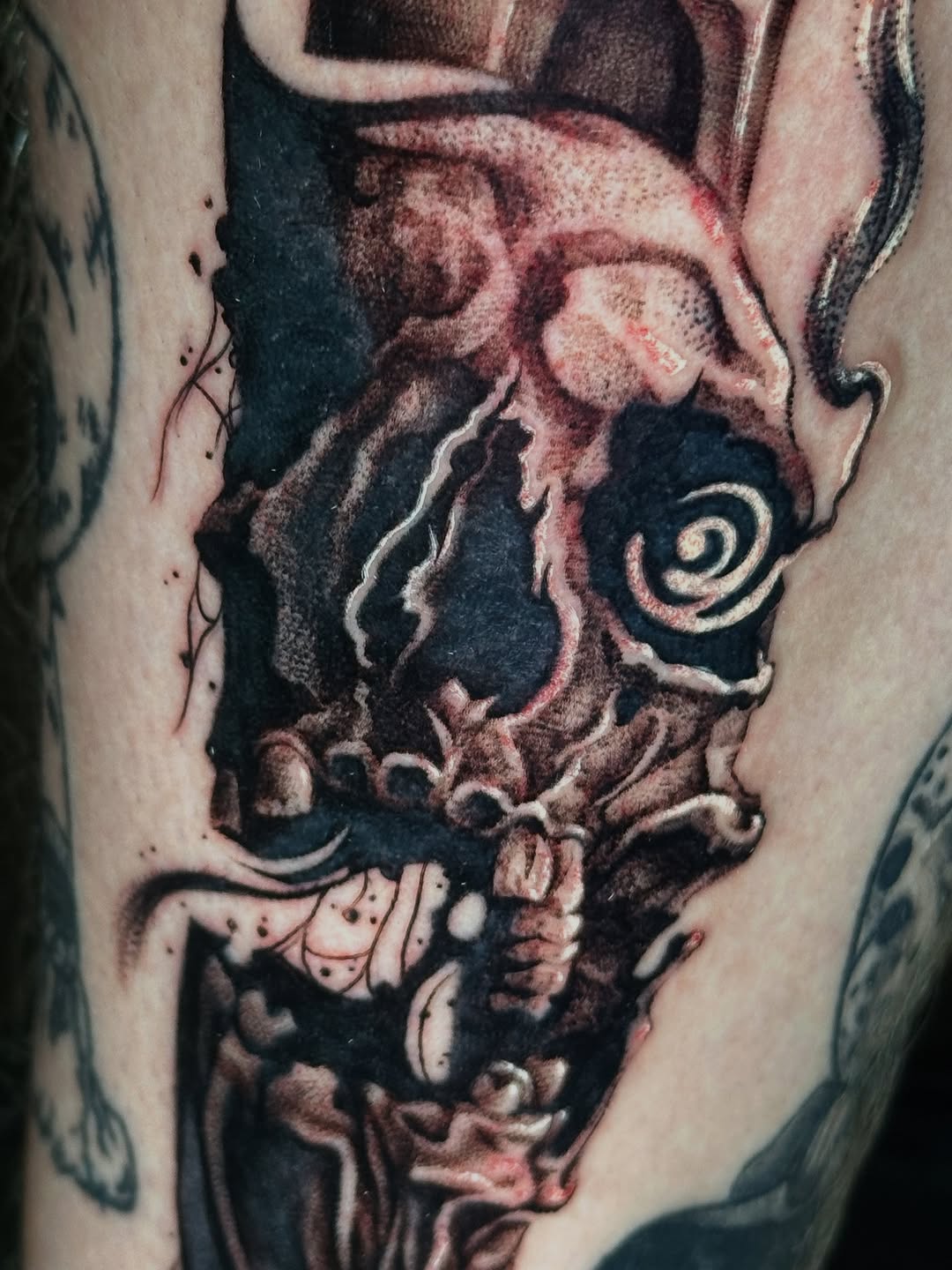 Tattoo by @sierrce β dark_realism, black_and_grey