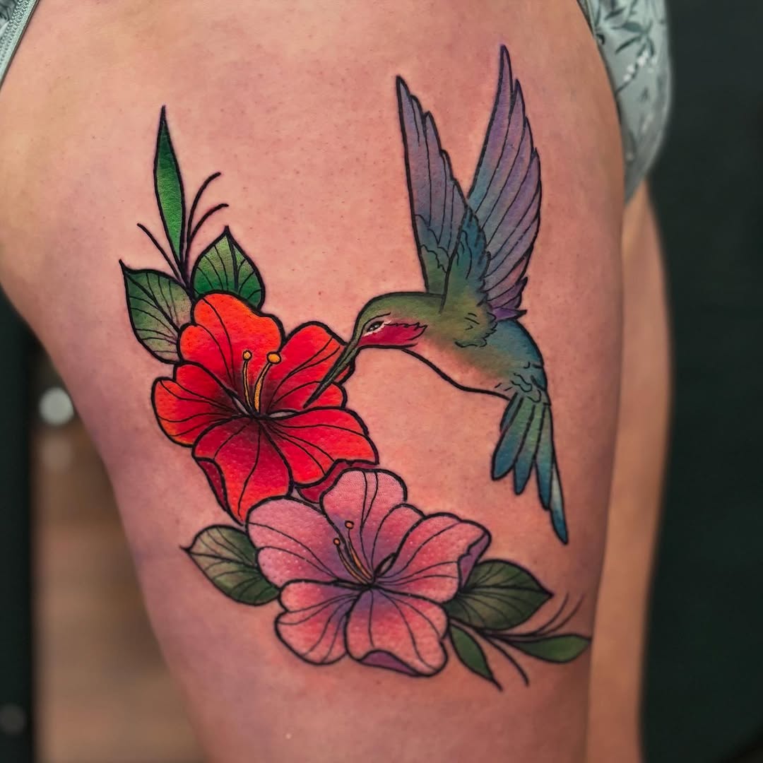 Tattoo by @shroom.bloom.tattoos — watercolor