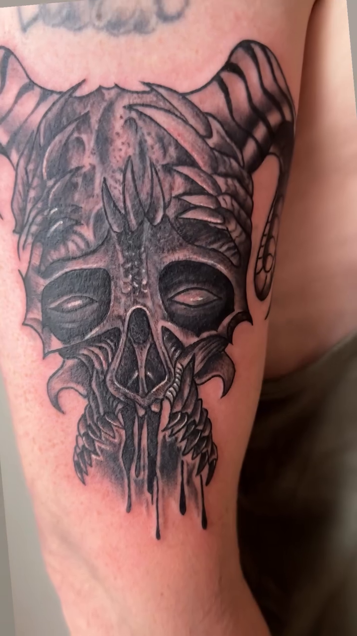 Tattoo by @killer_inkstinct_by_rony β dark_realism, black_and_grey