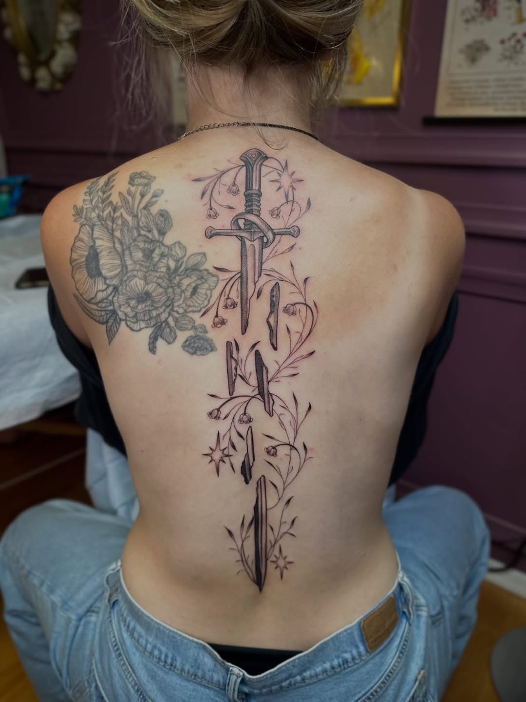 Tattoo by @virginiaswampwitch — fine_line, black_and_grey