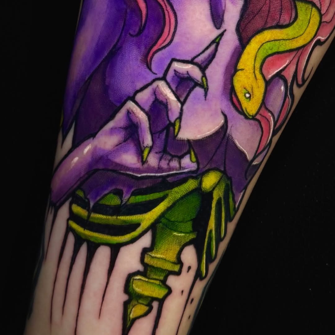 Tattoo by @zenfullart — new_school, trash_polka