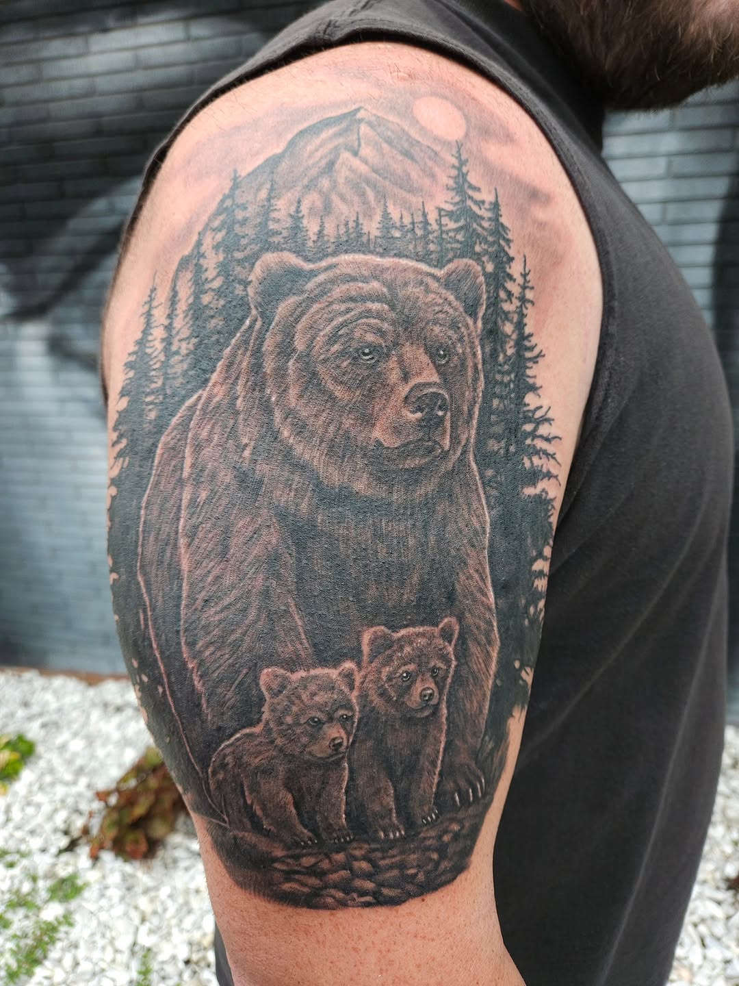 Tattoo by @mitchprestontattoos โ realism, black_and_grey