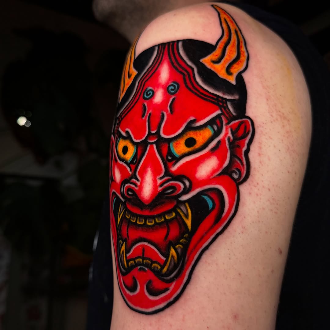 Tattoo by @splitshadetattoo — japanese_irezumi, american_traditional