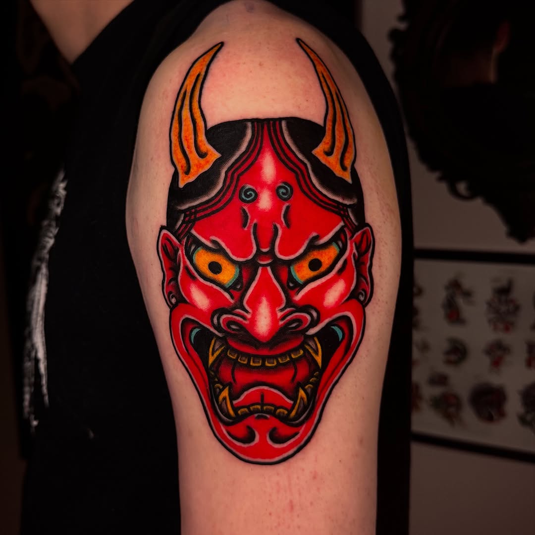 Tattoo by @splitshadetattoo — japanese_irezumi, american_traditional
