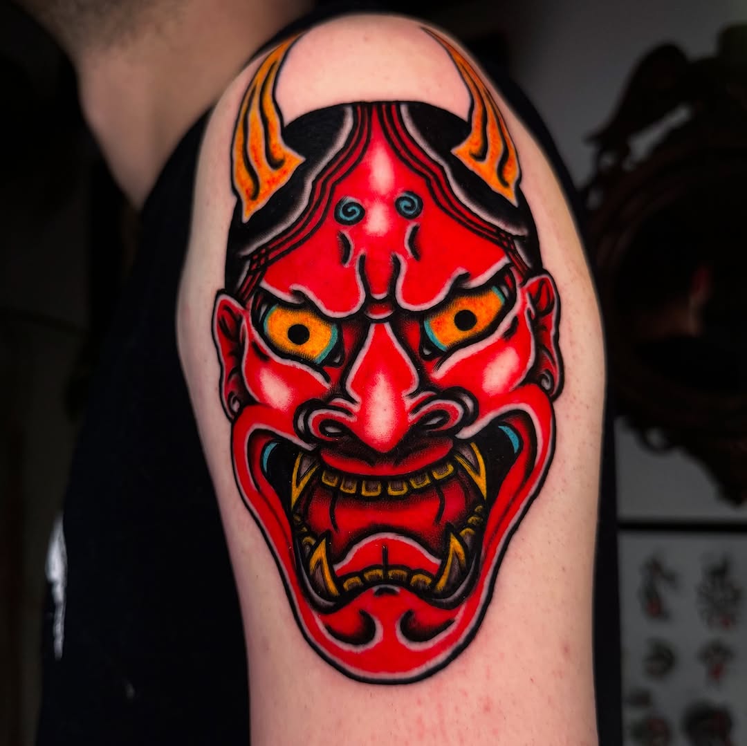 Tattoo by @splitshadetattoo — american_traditional, japanese_irezumi