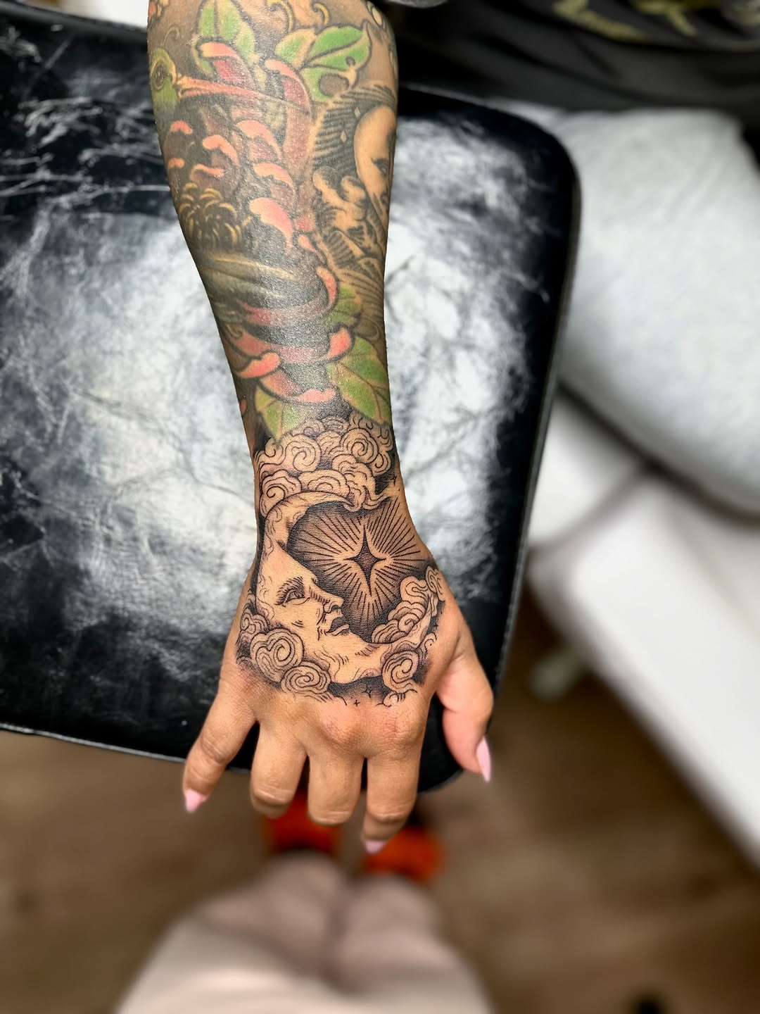 Tattoo by @roxotattoos — black_and_grey, chicano