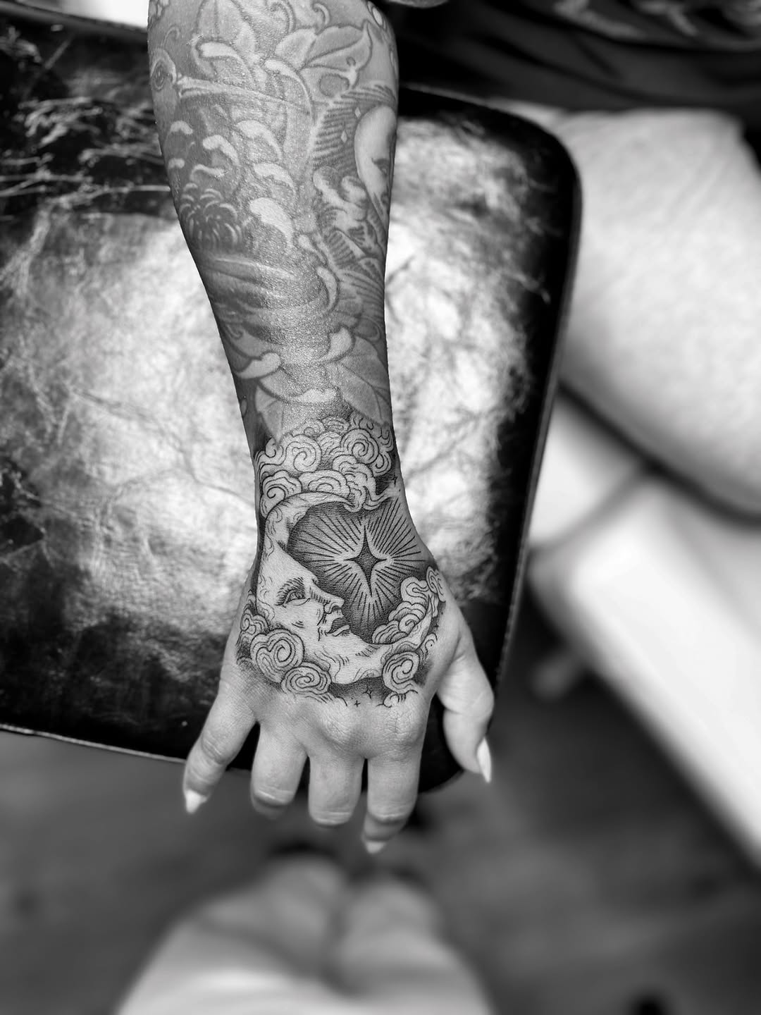 Tattoo by @roxotattoos — black_and_grey, realism