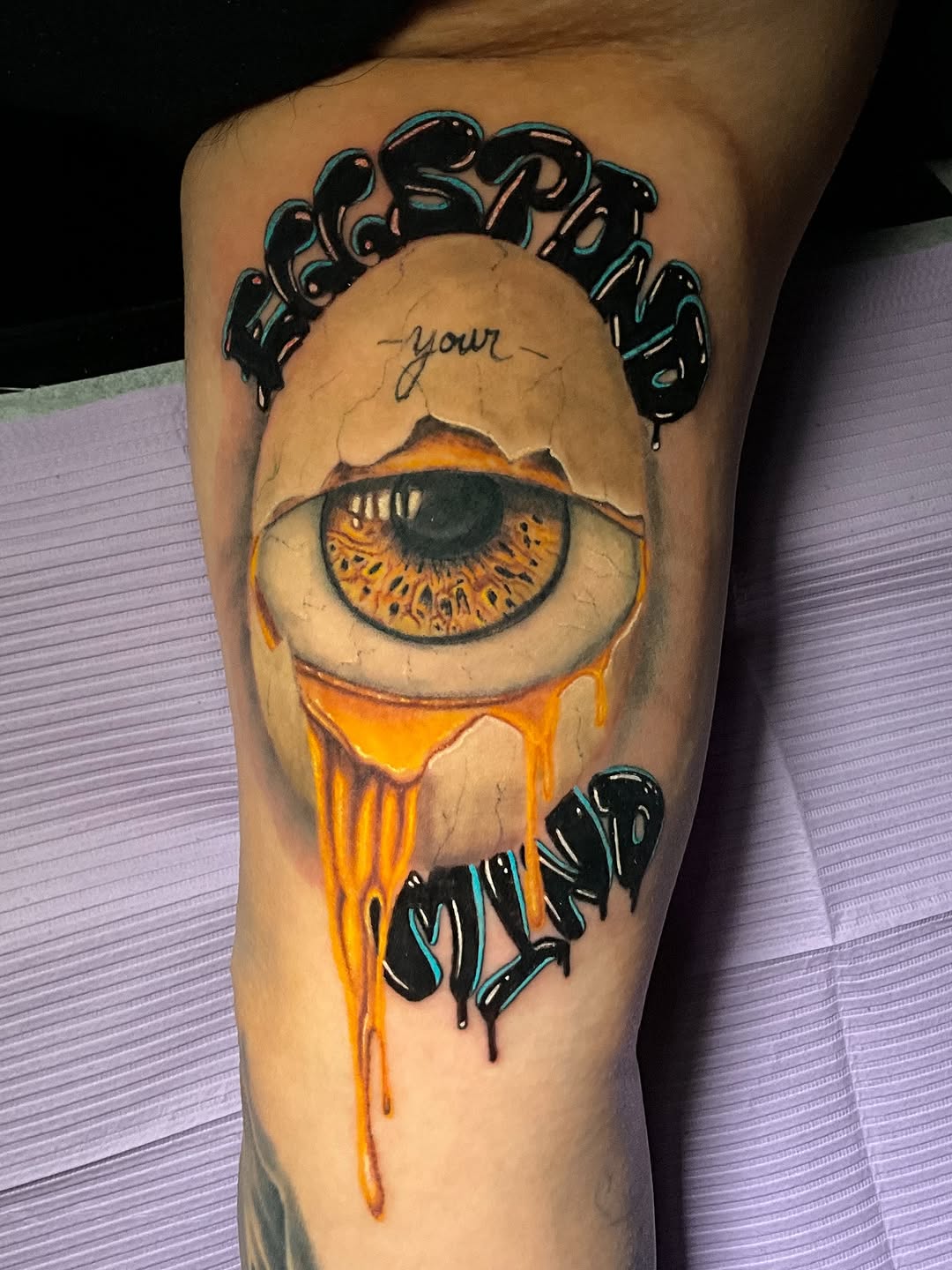 Tattoo by @d.muns_ink — realism, lettering_script