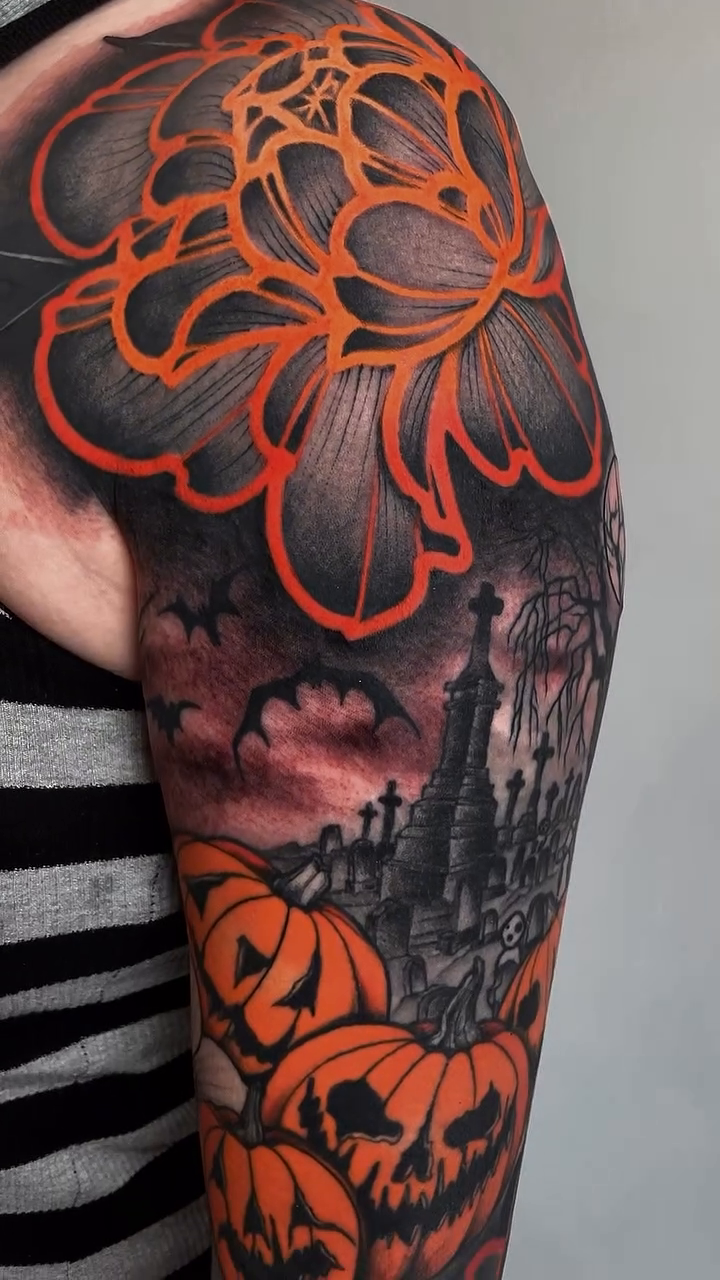 Tattoo by @catharina.brenner.tattoo — black_and_grey, neo_traditional