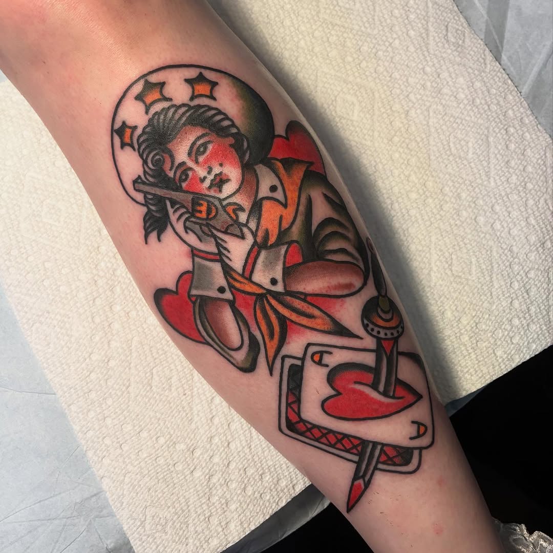 Tattoo by @mike_hudgins_ — american_traditional, illustrative