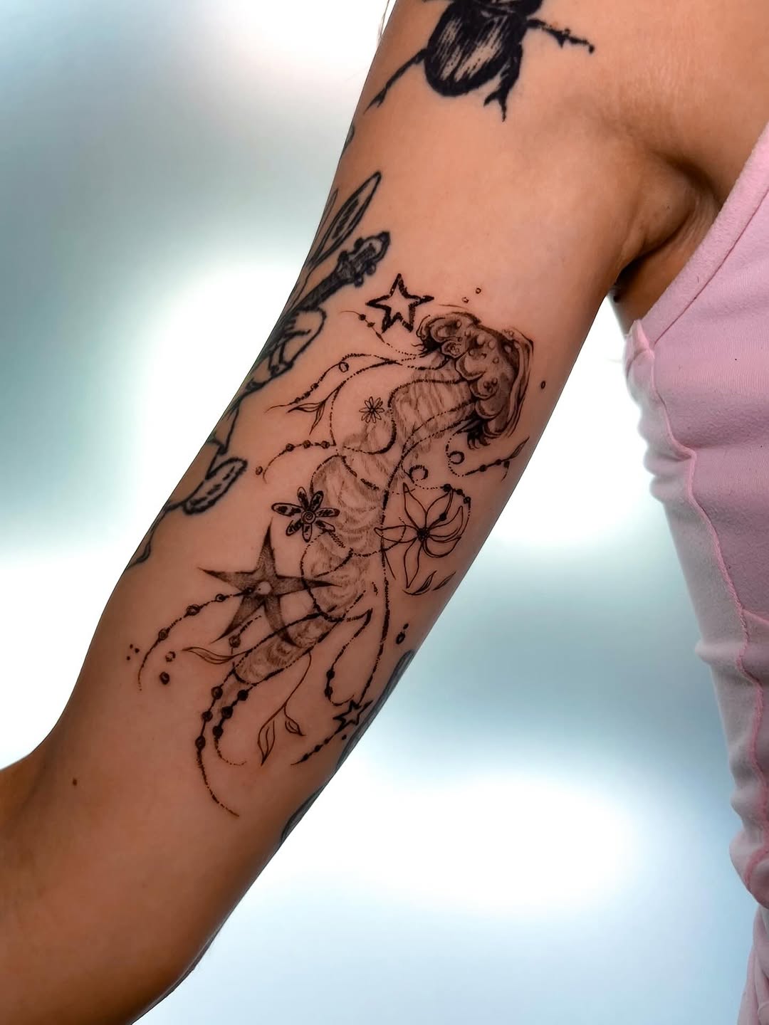 Tattoo by @dreamrealm — fine_line, dotwork