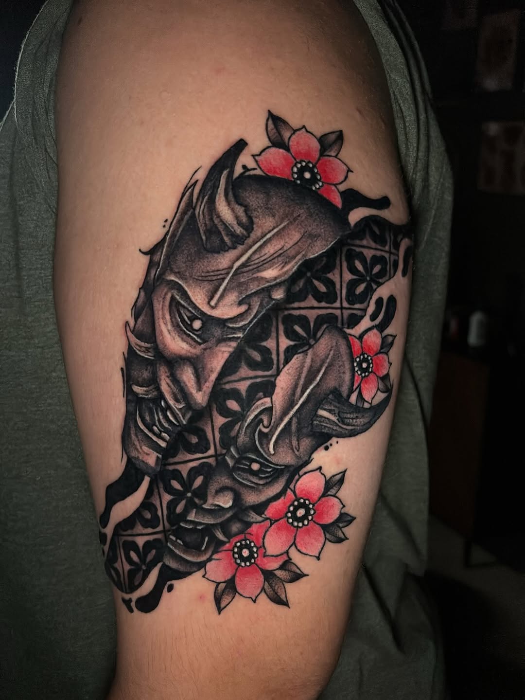 Tattoo by @dylans.tattoo — japanese_irezumi, black_and_grey