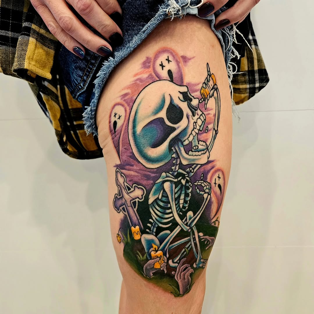 Tattoo by @hamilexis.art — american_traditional, illustrative