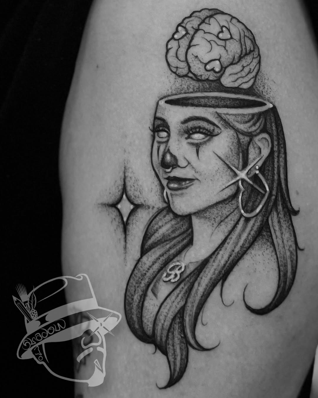 Tattoo by @ta2ese — black_and_grey
