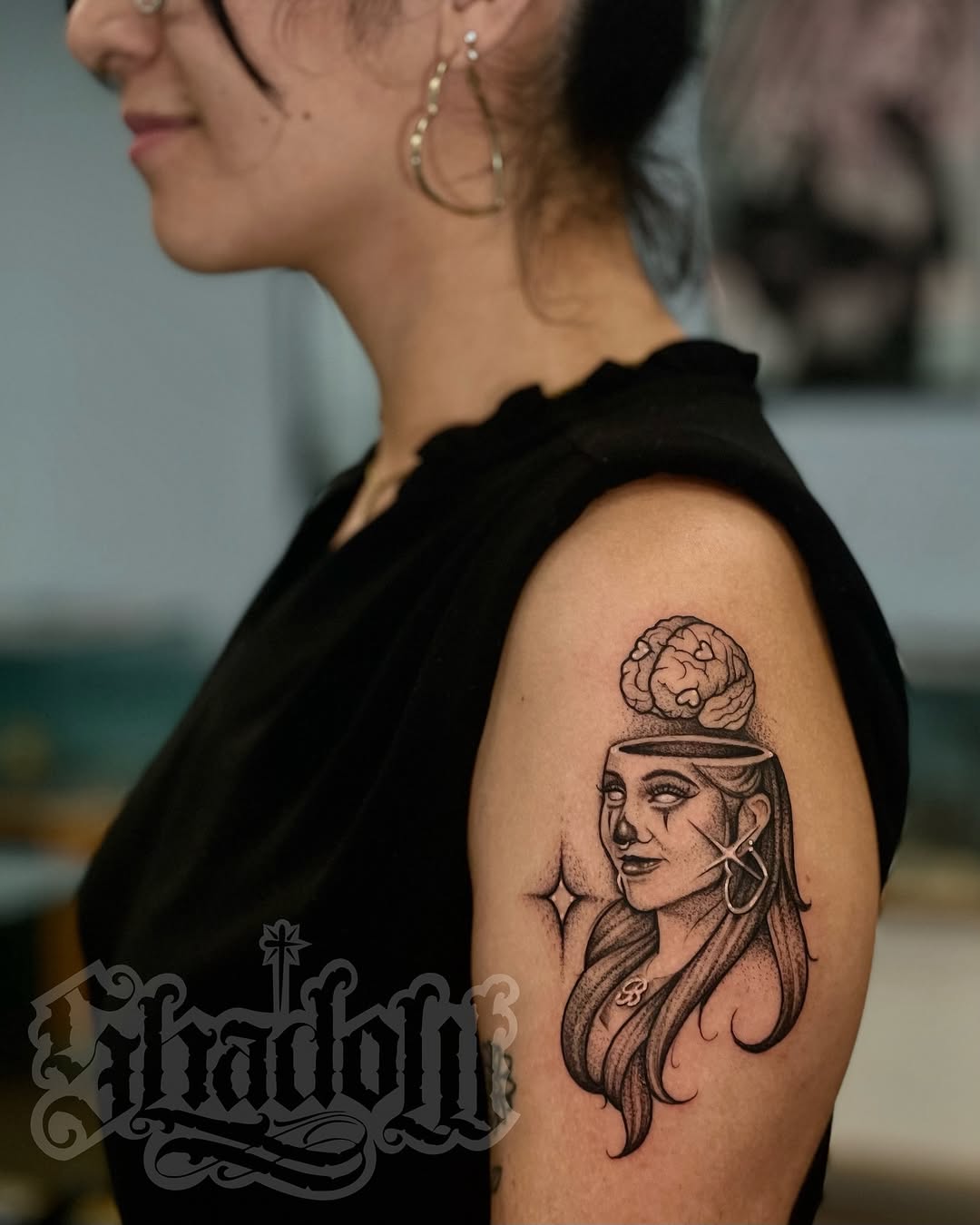 Tattoo by @ta2ese — black_and_grey