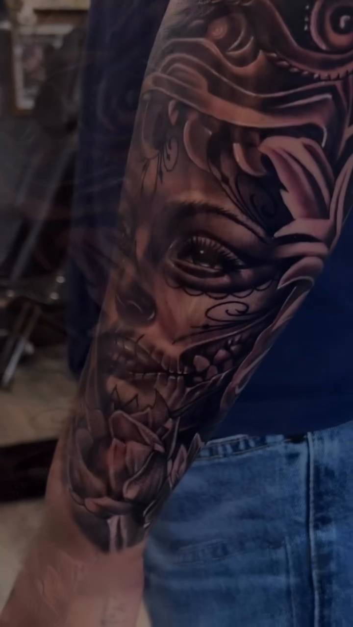 Tattoo by @stheve_blessed — black_and_grey, realism