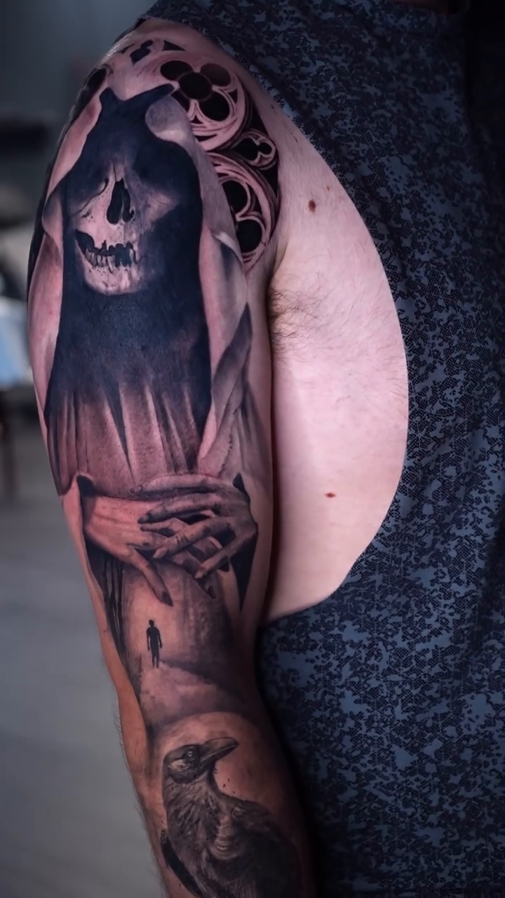 Tattoo by @joshgarte_ โ dark_realism, black_and_grey