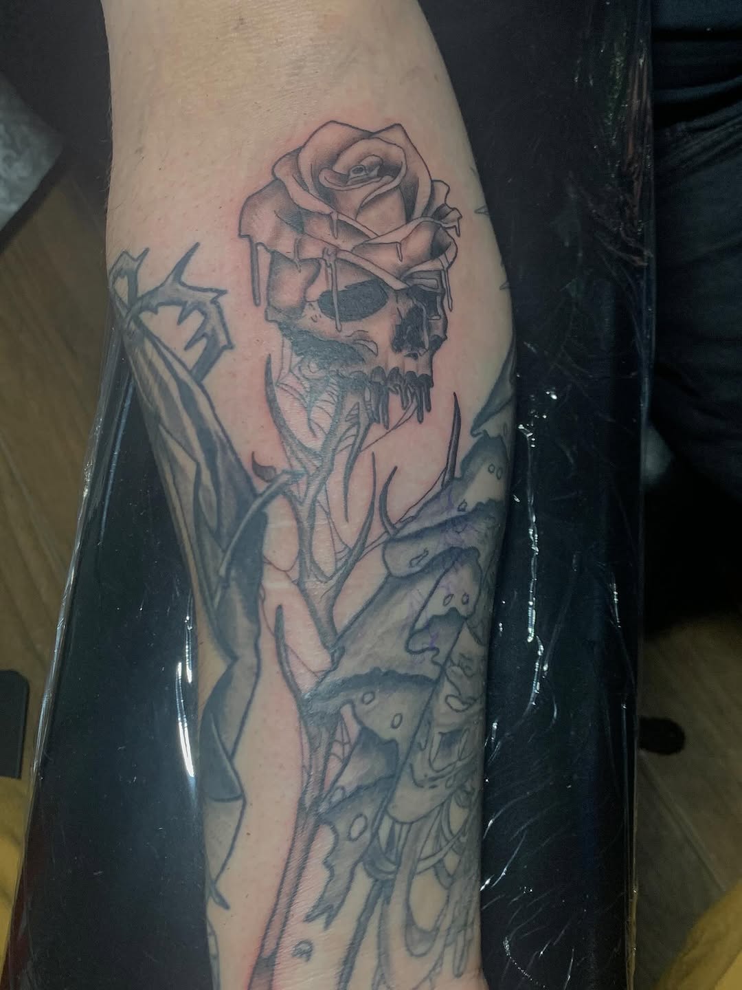 Tattoo by @the_tatuador265 — dark_realism, black_and_grey