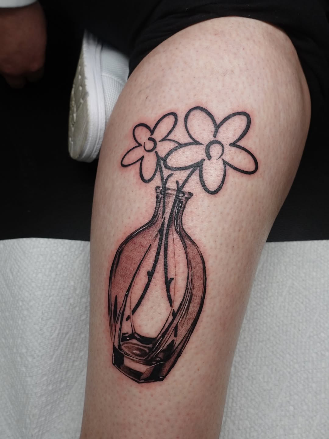 Tattoo by @tatbyb — black_and_grey