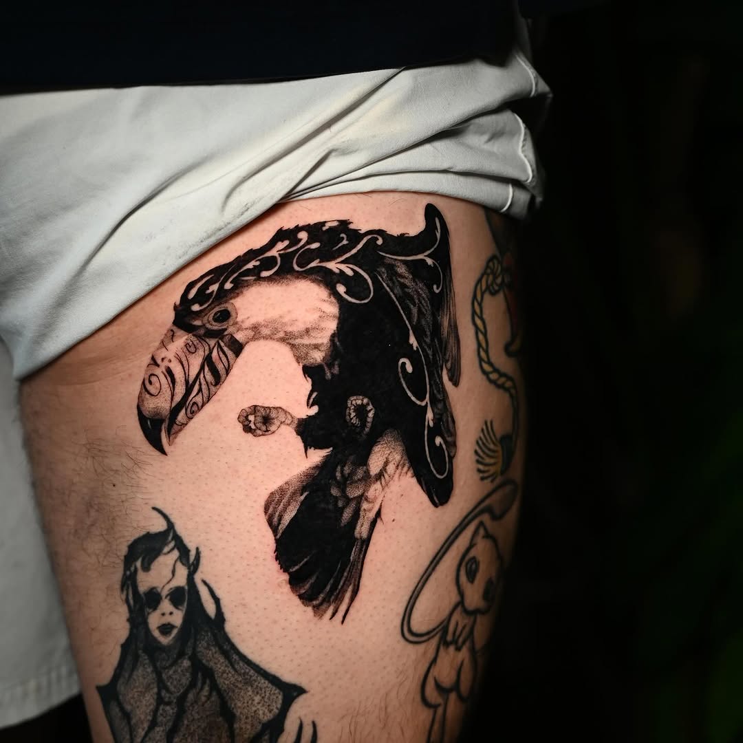 Tattoo by @goonsillustrationz โ blackwork