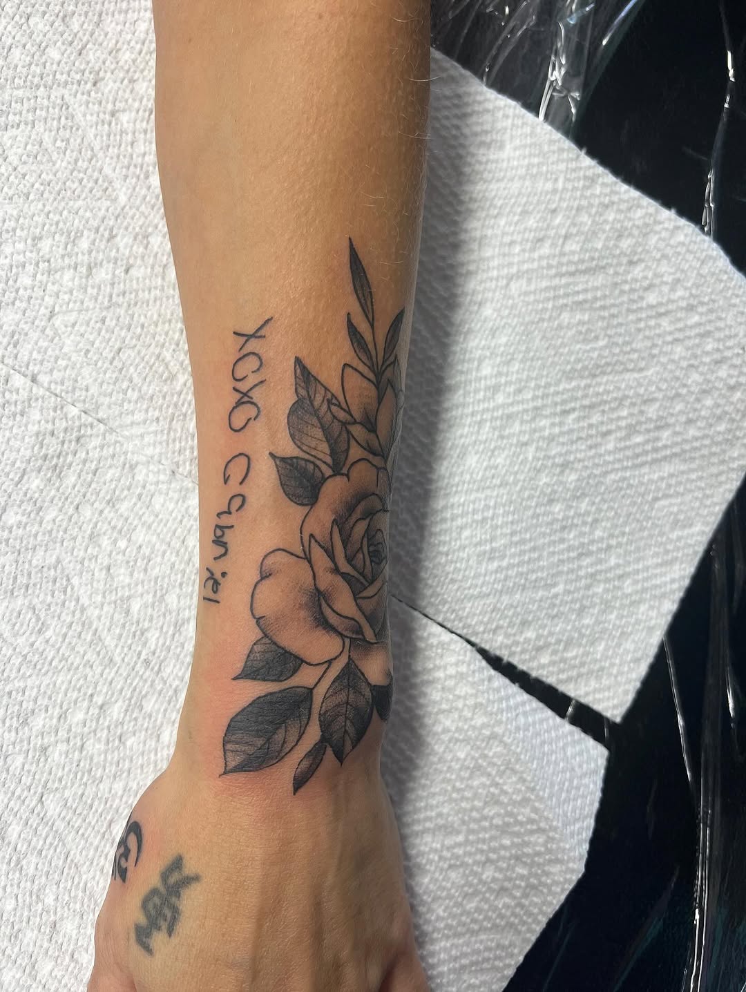 Tattoo by @katiemothafuckinsayre — fine_line, black_and_grey