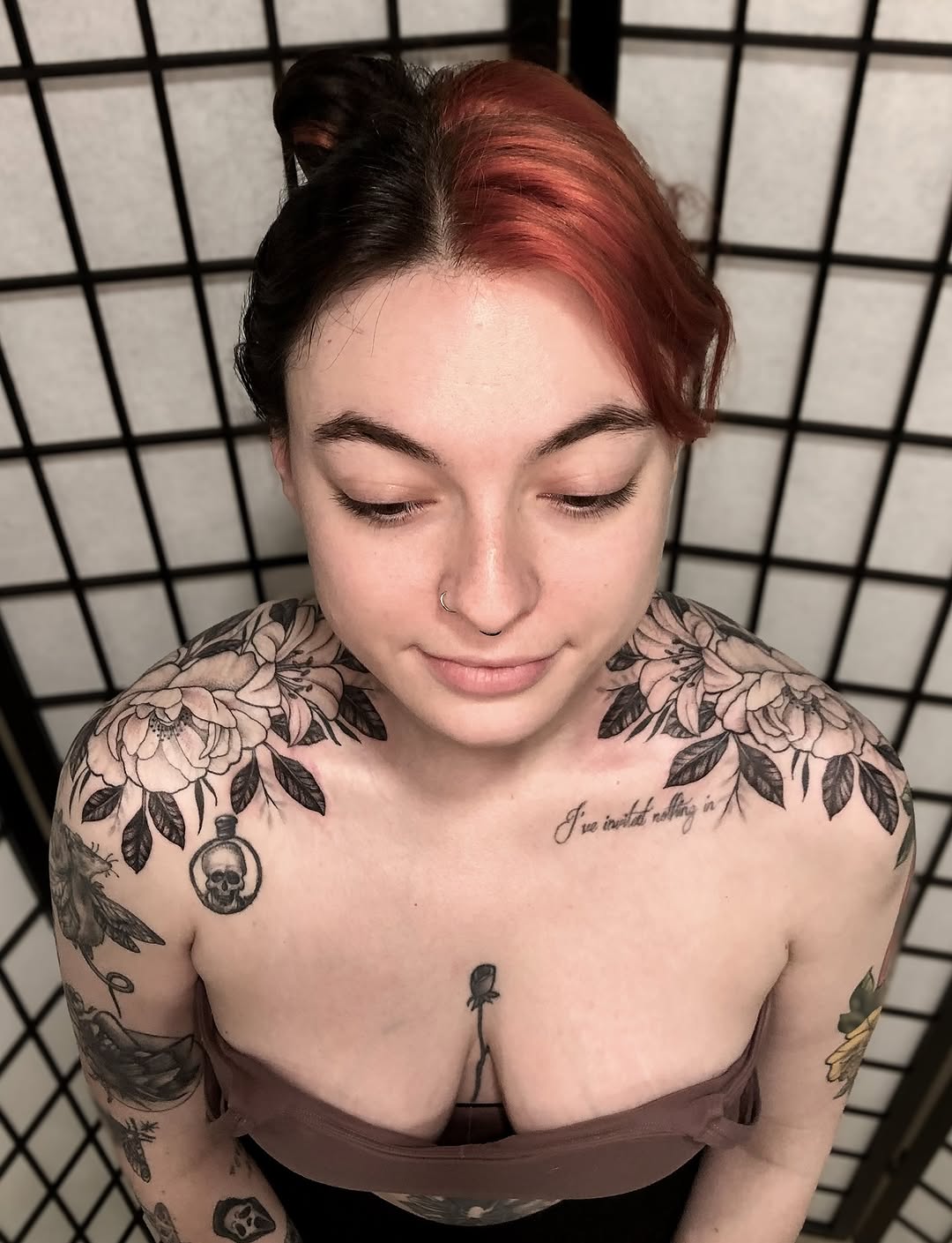 Tattoo by @jennietiesman — black_and_grey, fine_line