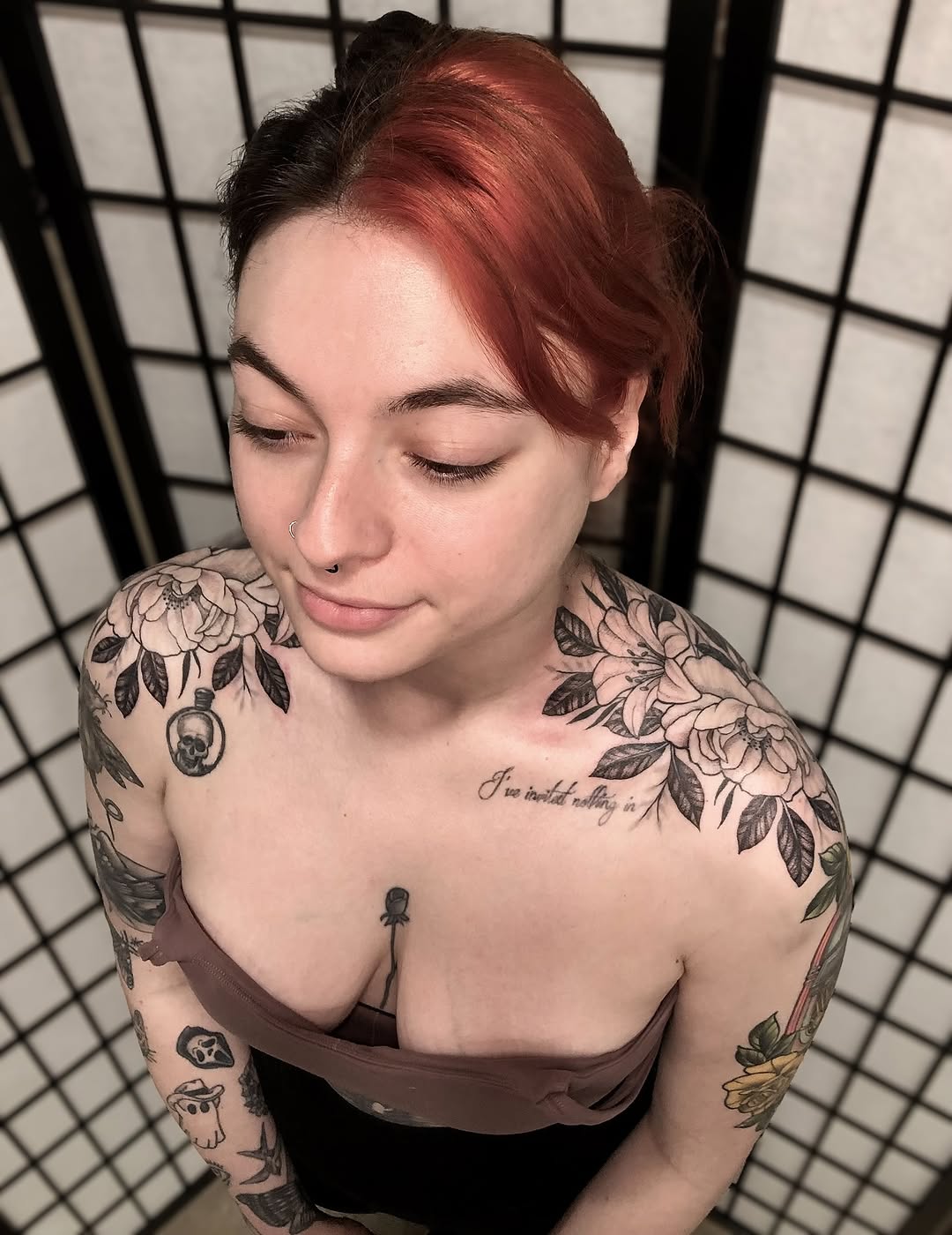 Tattoo by @jennietiesman — black_and_grey, lettering_script