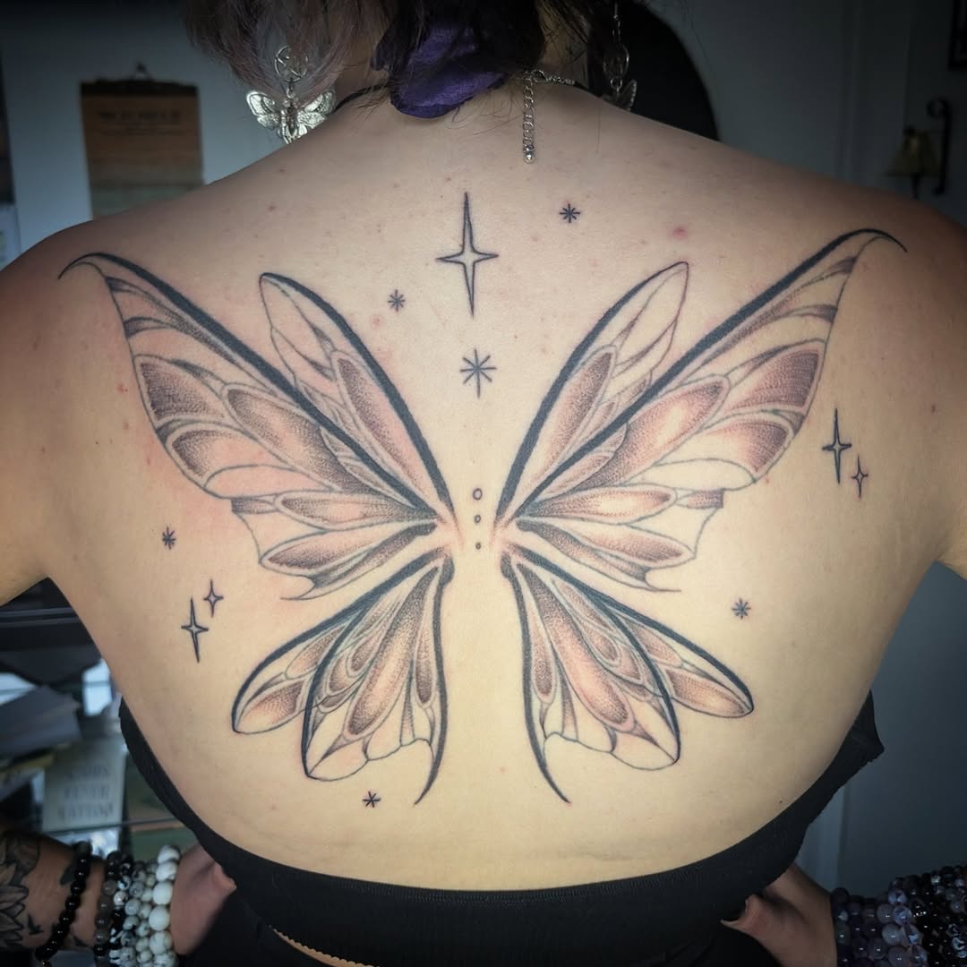 Tattoo by @cabinfevertattoo โ fine_line, dotwork
