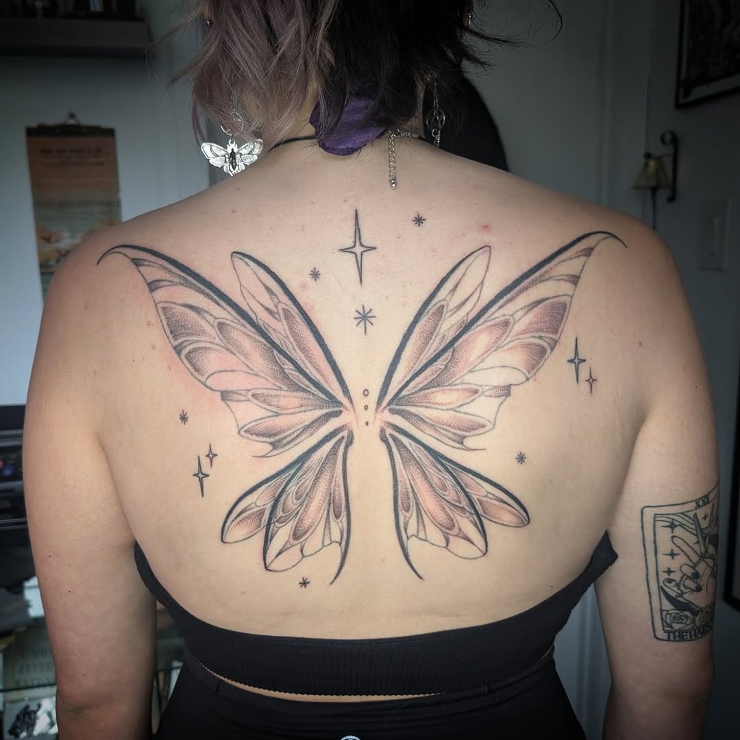 Tattoo by @cabinfevertattoo โ fine_line, dotwork