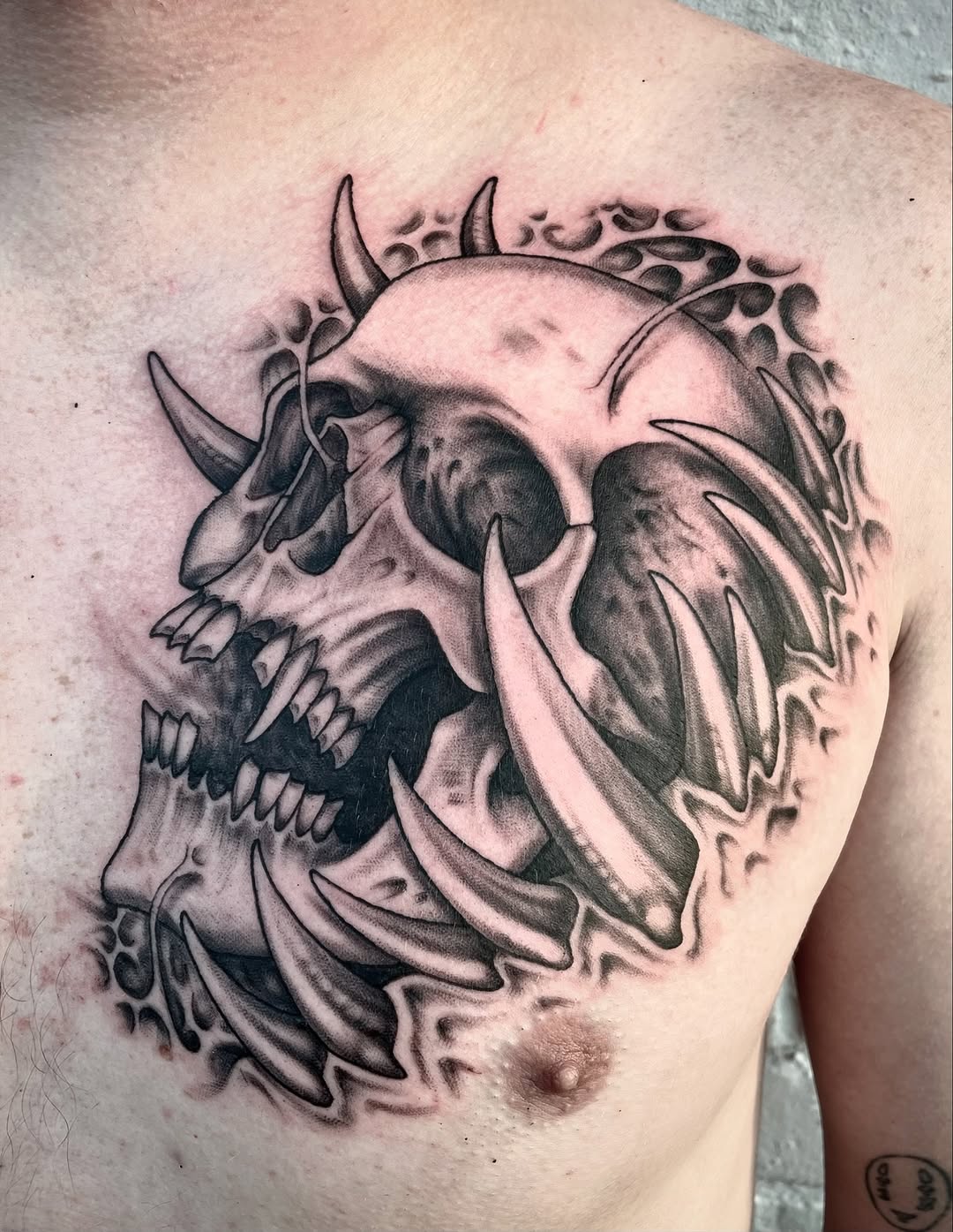 Tattoo by @corn.on.the.jacob — black_and_grey, dark_realism