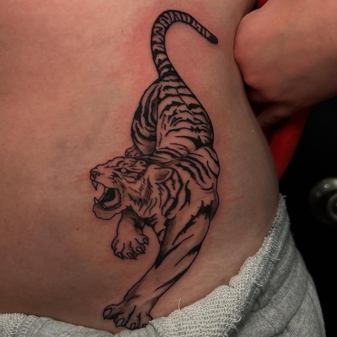 Tattoo by @mikala_tattoos — illustrative, black_and_grey