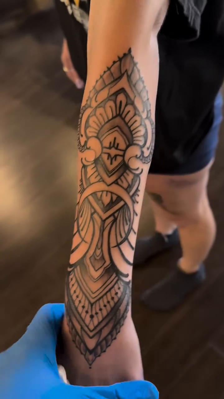 Tattoo by @justintattooart — geometric, ornamental