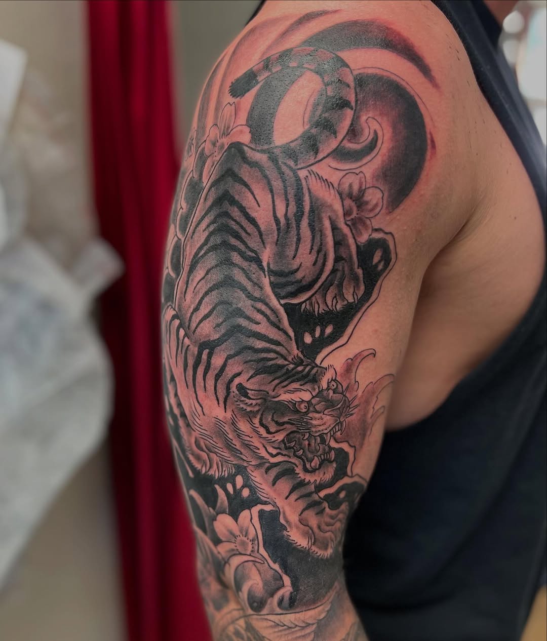 Tattoo by @snakeeyes7six — japanese_irezumi, black_and_grey