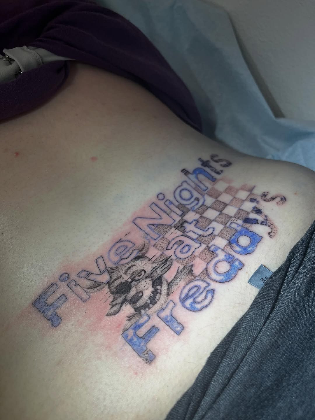 Tattoo by @needleshark — anime, lettering_script