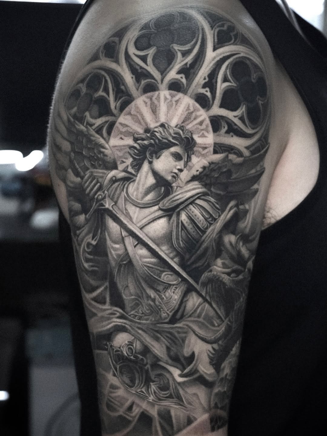 Tattoo by @linyurentattoo — realism, black_and_grey