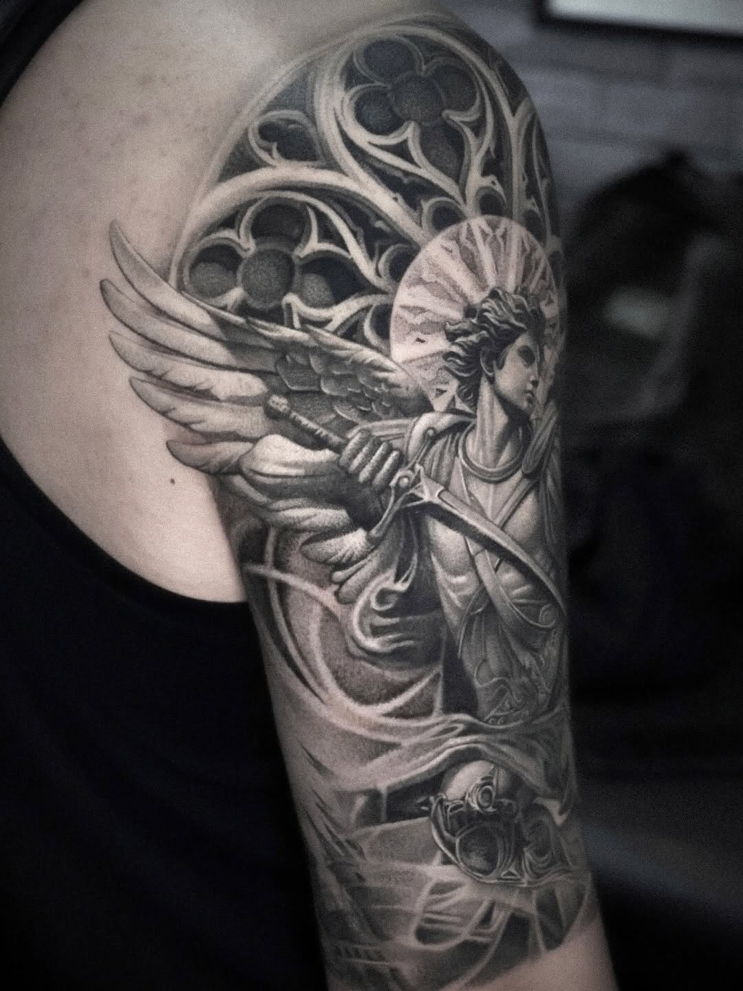 Tattoo by @linyurentattoo — realism, black_and_grey