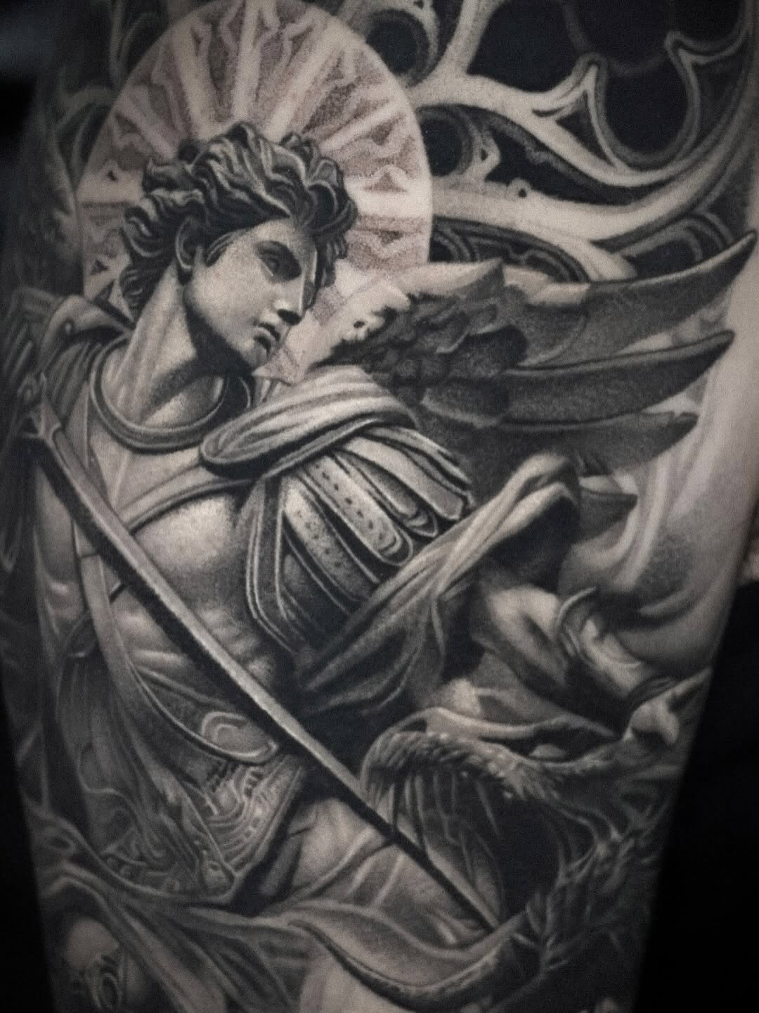 Tattoo by @linyurentattoo — realism, black_and_grey