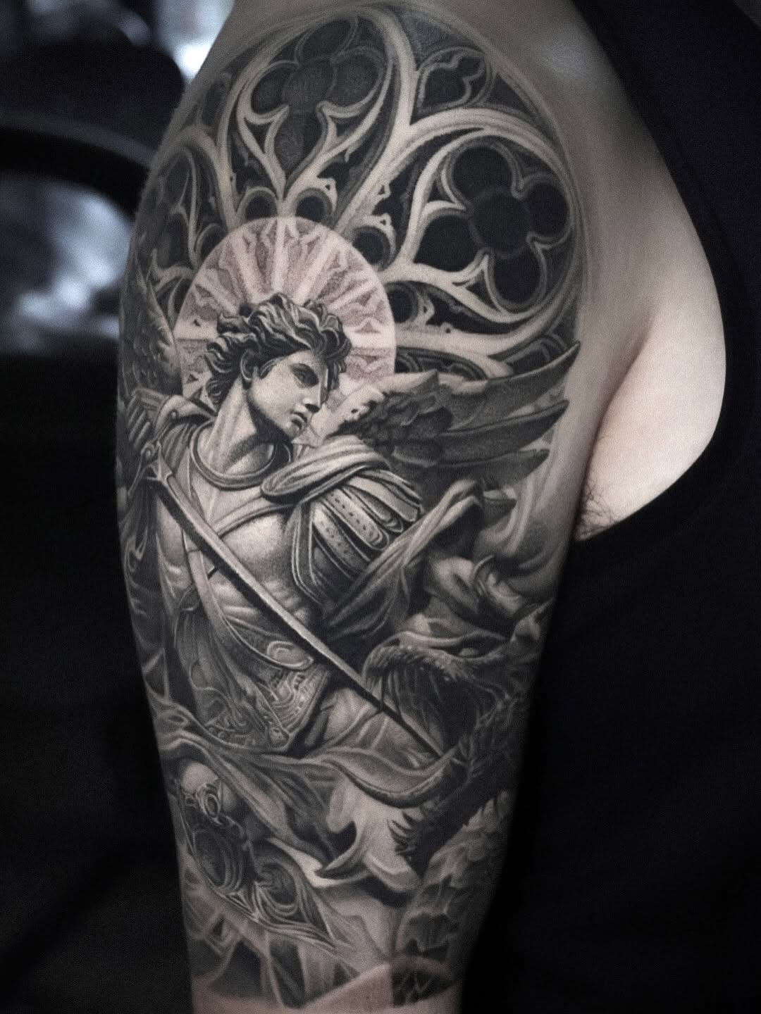 Tattoo by @linyurentattoo — realism, black_and_grey