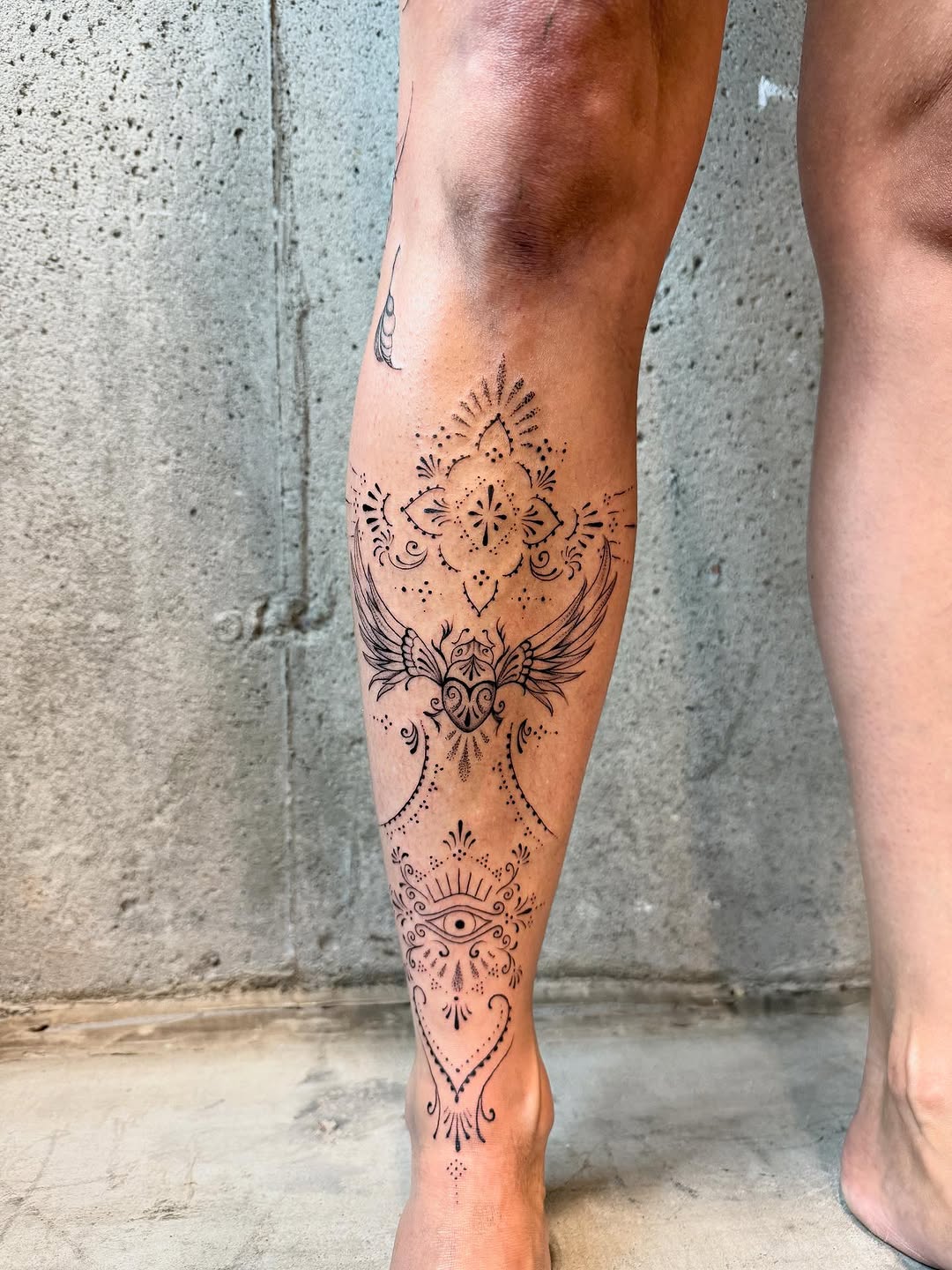 Tattoo by @slaubcreation — ornamental, dotwork