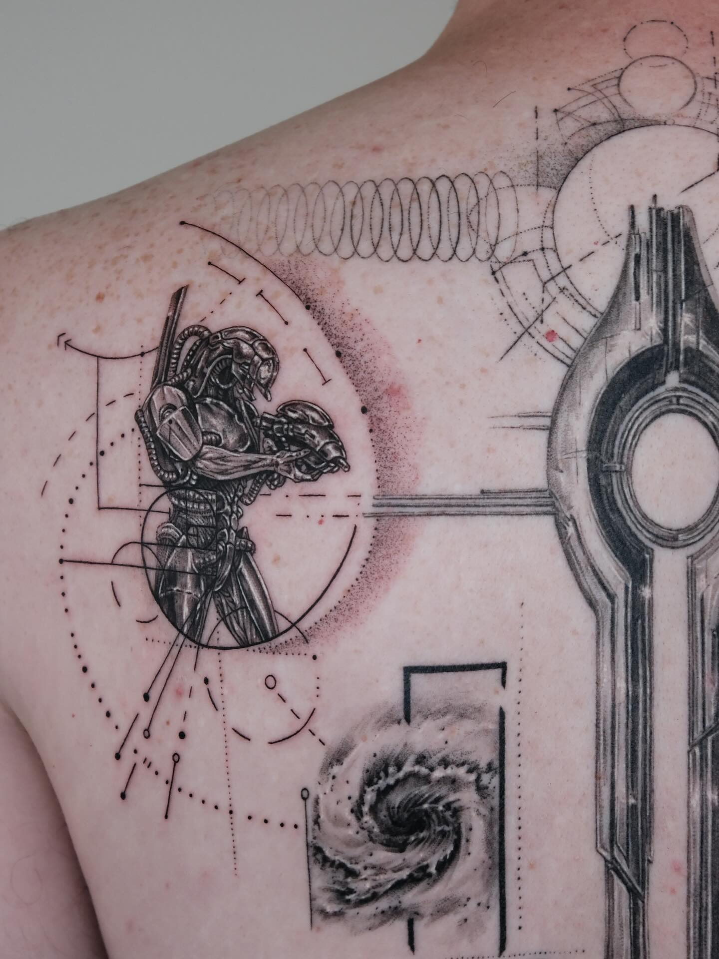 Tattoo by @zaytattoos β black_and_grey, geometric