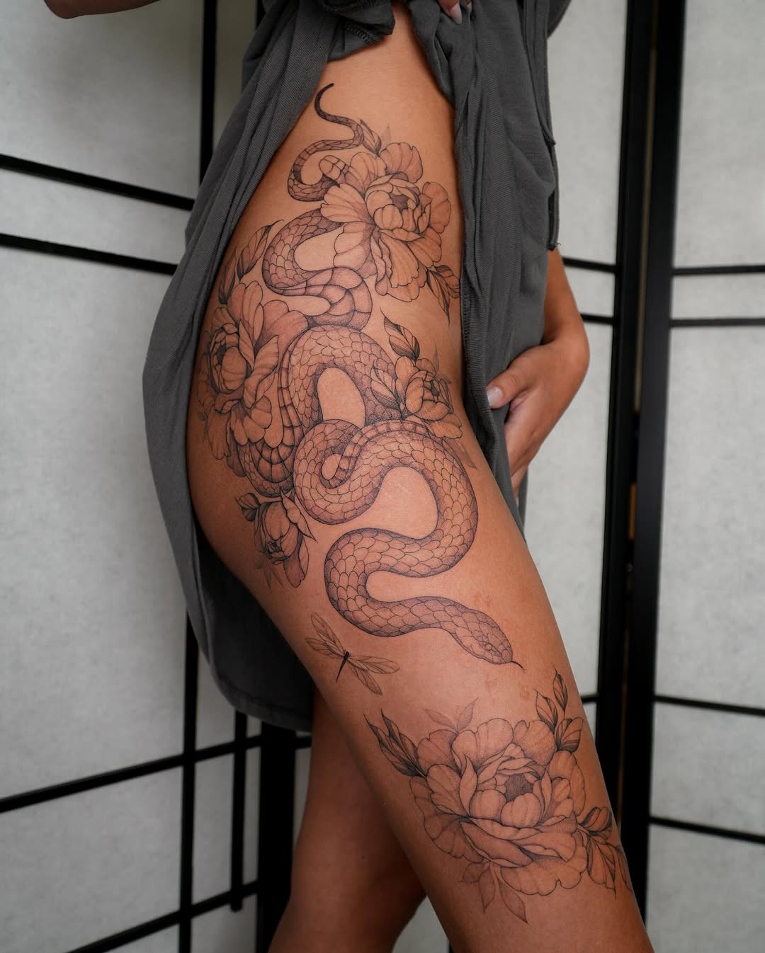 Tattoo by @lovergirltattoos_ — black_and_grey