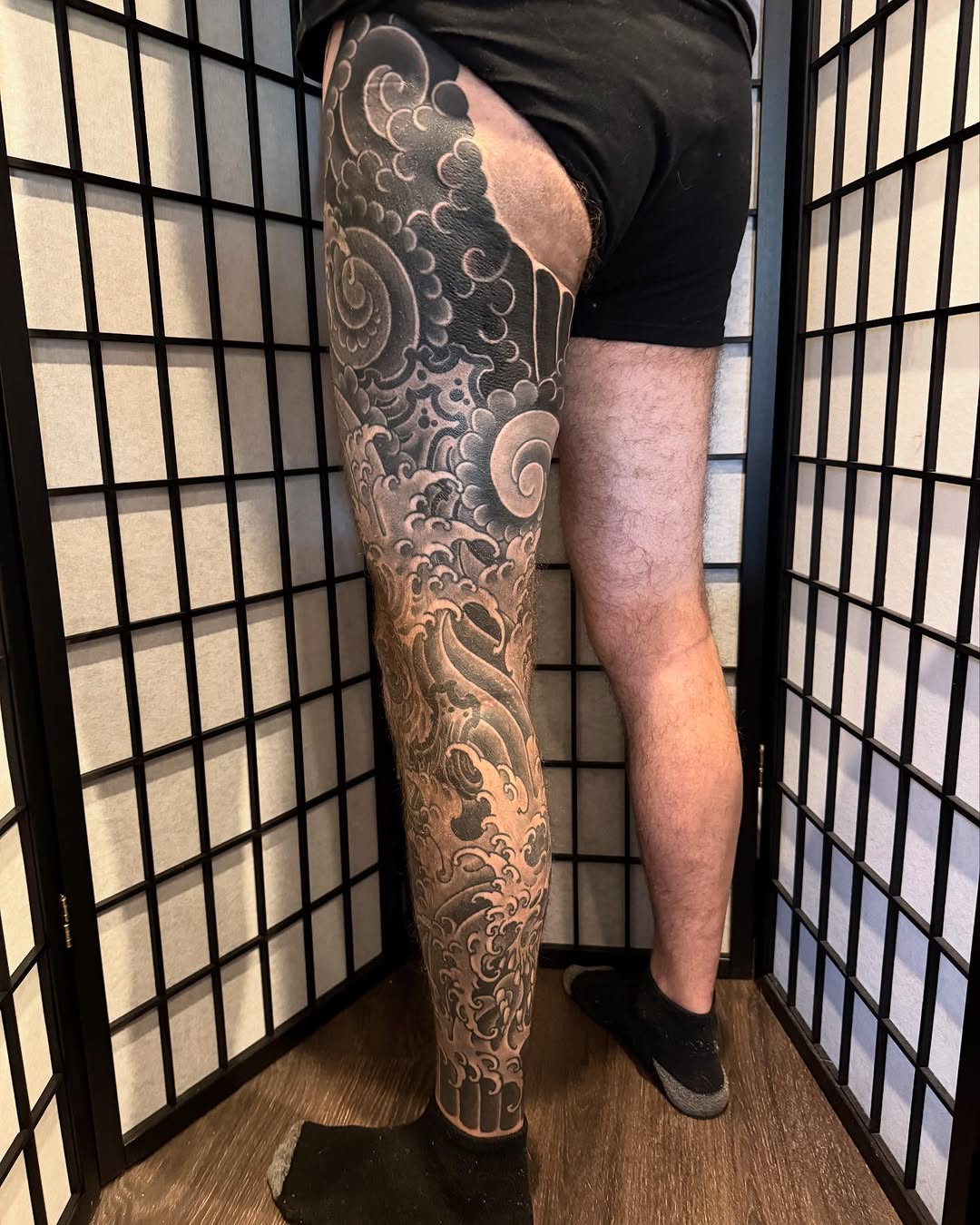 Tattoo by @christopher.astc — japanese_irezumi, black_and_grey