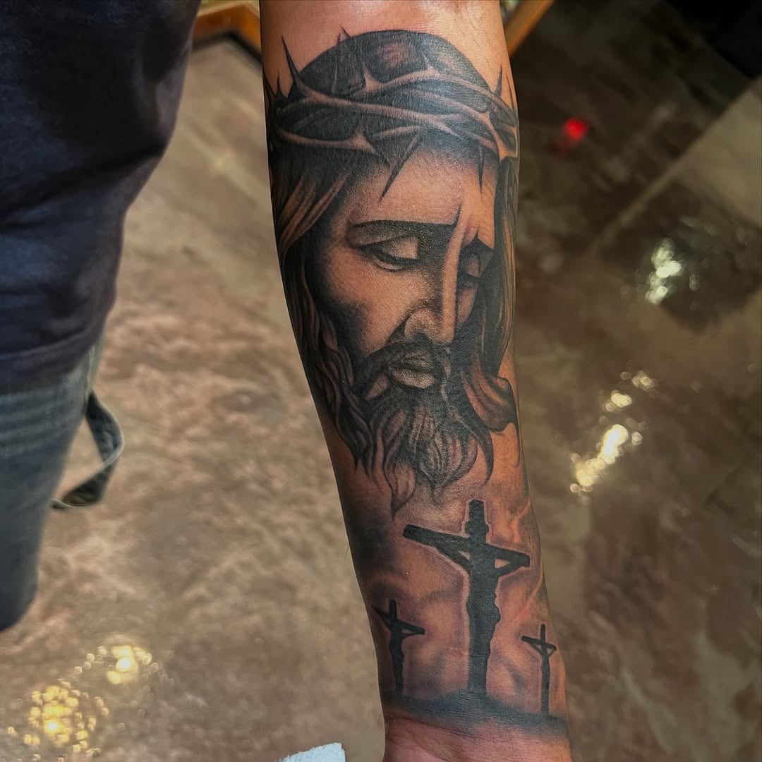 Tattoo by @mrlutat2 โ realism, black_and_grey