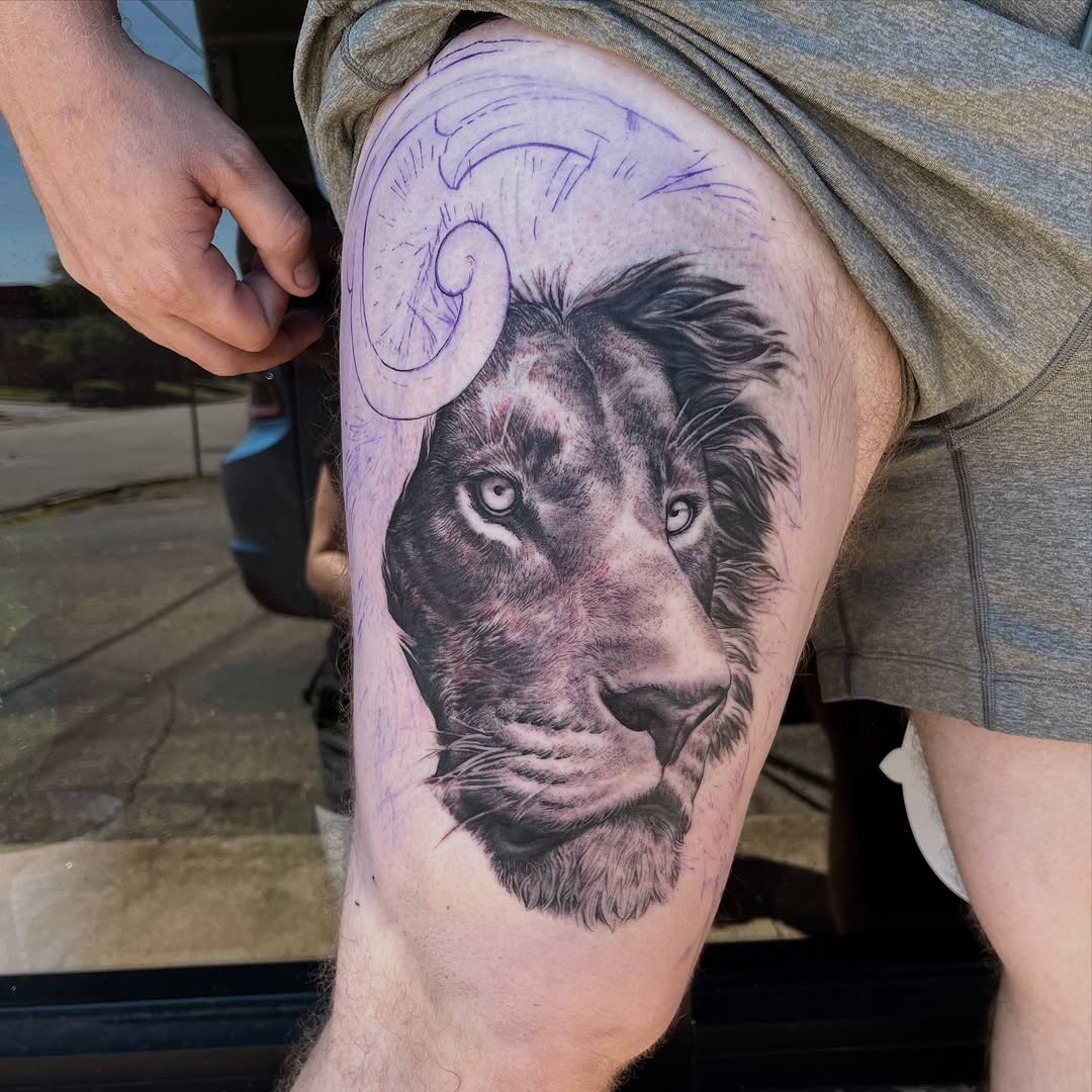 Tattoo by @wildroottattoo — realism, black_and_grey